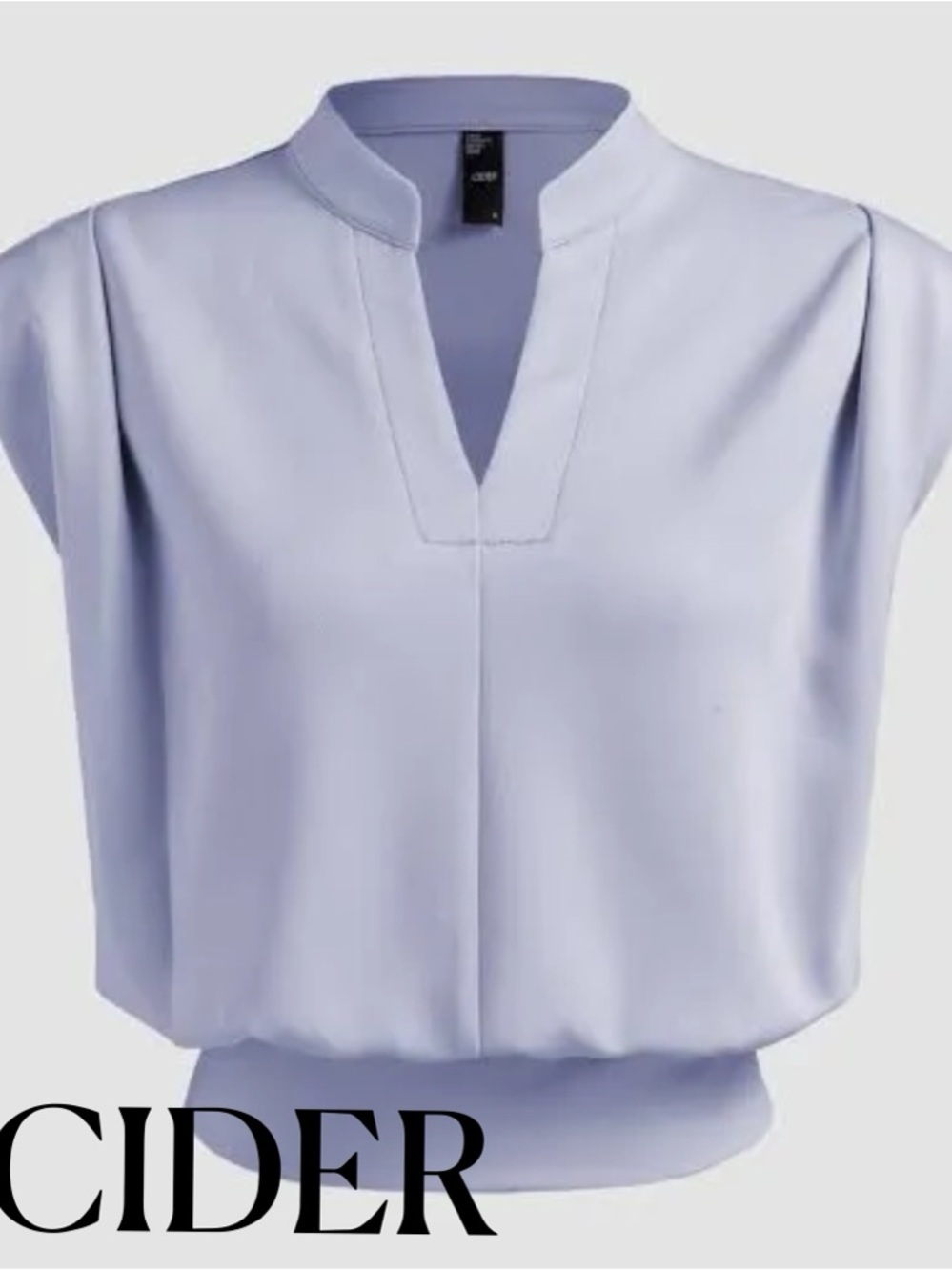 💜💜 Cider Lilac V-Neck Pleated Top Medium | Sleeveless Blouse